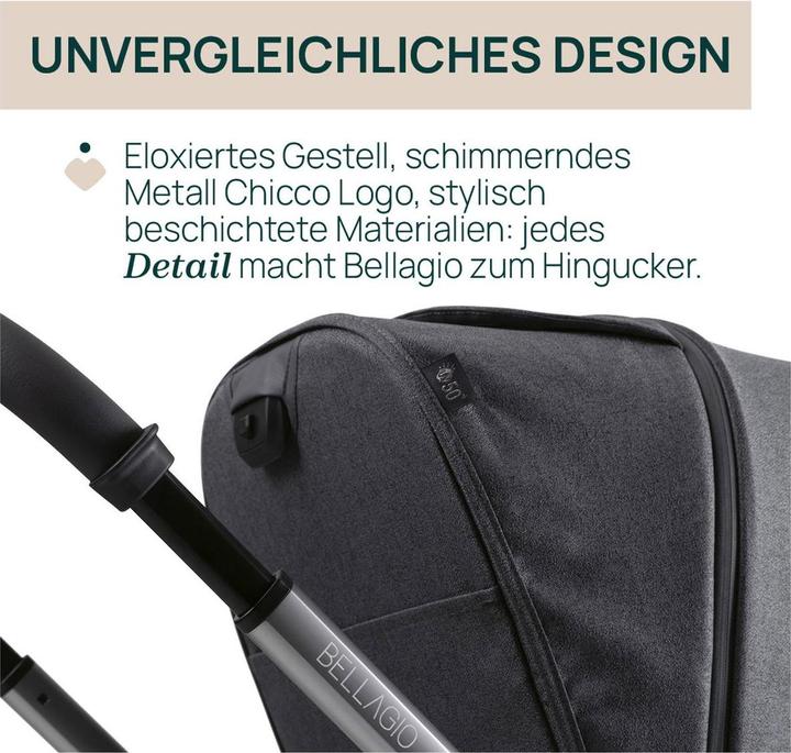 Image du produit Chicco Poussette à 4 roues Bellagio Noir