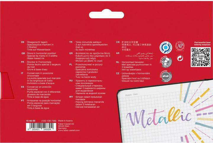Produktbild Faber-Castell Textmarker 46 Metallic (Mehrfarbig, 5 mm, 8 x)
