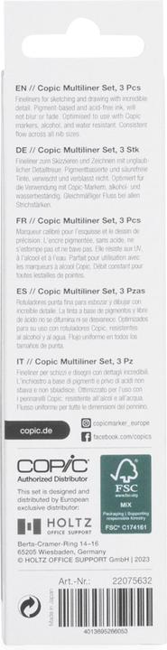 Produktbild Copic Multiliner (Schwarz, 3 x)