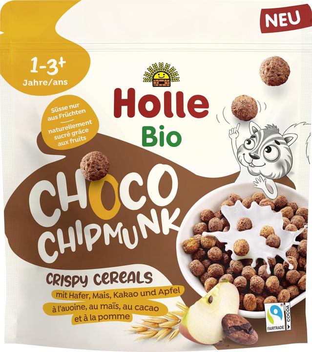 Actual product image Holle Crispy Cereals Choco Chipmunk Btl 125 g (139 g)