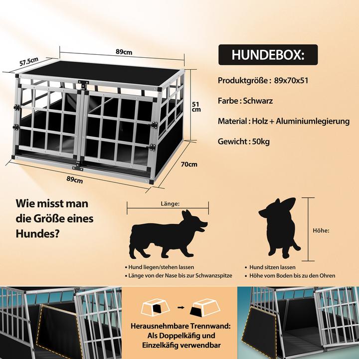 Image du produit Cadoca Cage de Transport pour Chien L-XL (Chien, Verrouillable)