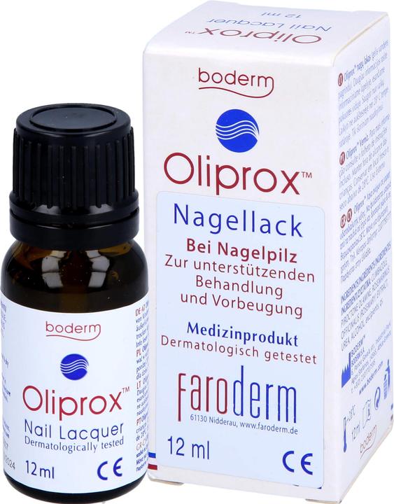 Boderm Smalto Oliprox per proteggere le unghie dai funghi, soluzione da 12 ml (12 ml)