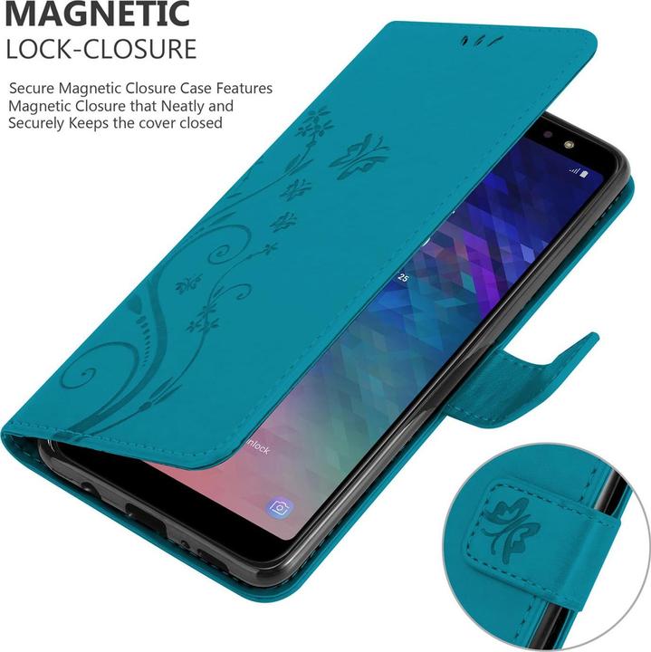 Actual product image Cadorabo Flower Book Cover (Samsung Galaxy A6+)