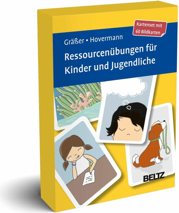 Image du produit Ressourcenübungen für Kinder und Jugendliche, 60 Karten (Allemand, Grässer, Mélanie/Hovermann, Eike/Botved, 2020)