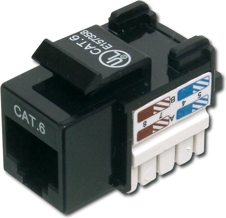 Produktbild Digitus Keystone Modul Cat6 RJ45 ungeschirmt Kabelinstallation ueber LSA Leisten Class E (Keystone Modul)