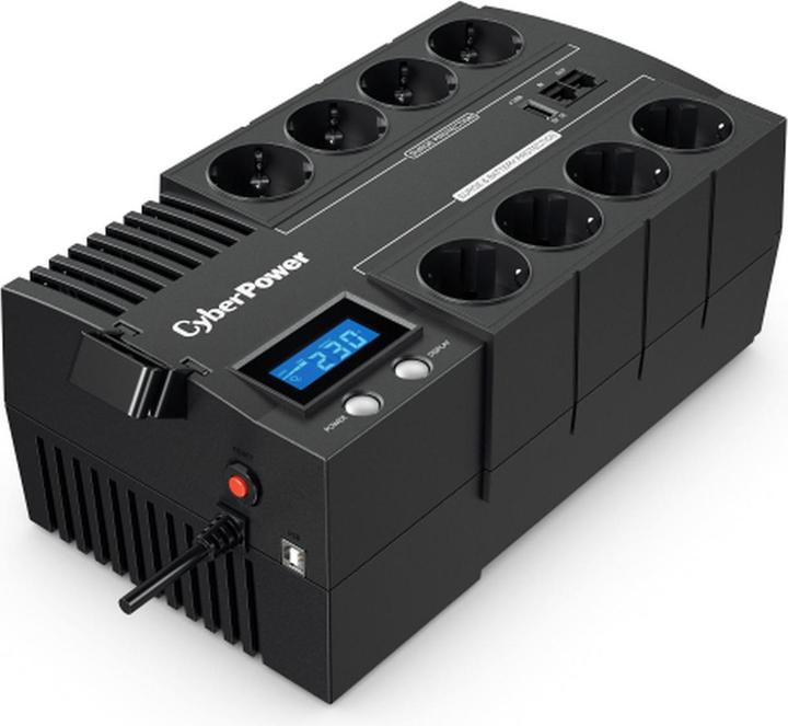 Produktbild Cyberpower BR700ELCD Line-Interactive USV 700VA/390W GreenPower Energy Saving Technologie LCD USB 4+4 Schuko... (700 VA, 390 W, Line-Interaktiv USV)