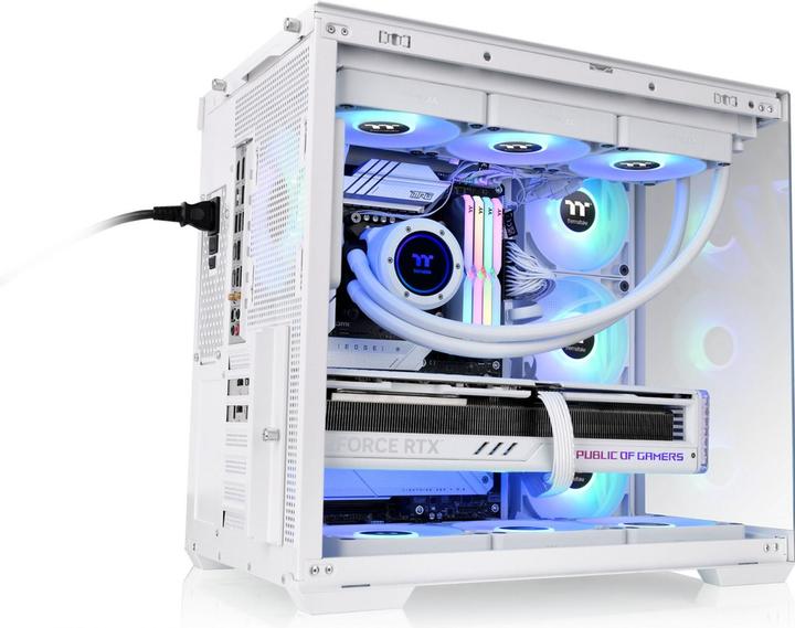Actual product image Thermaltake View 380 TG ARGB Snow White (Mini-ITX, mATX, ATX)