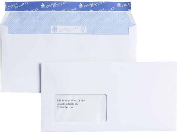 Actual product image Cygnus Excellence Envelopes, DIN C6, with or without window, 500 pieces (C6, 500 x)