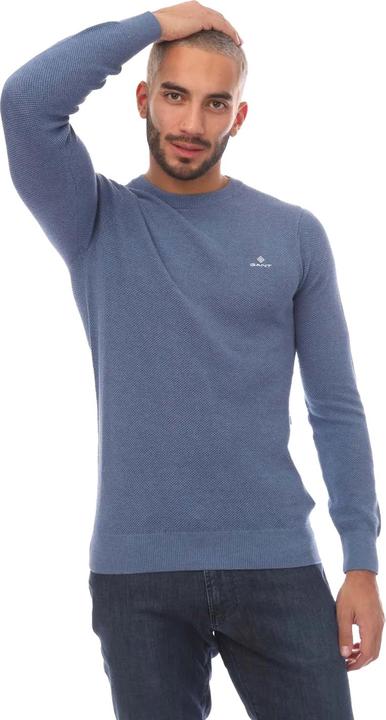 Actual product image GANT Mens Neps Melange Crew Neck Sweatshirt (L)