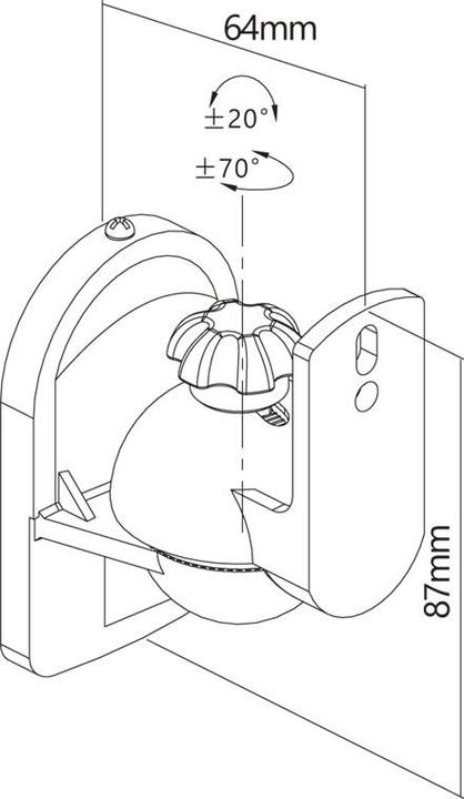 Produktbild Goobay Universal (1 Paar, Wandmontage, Schwenkbar, Neigbar)