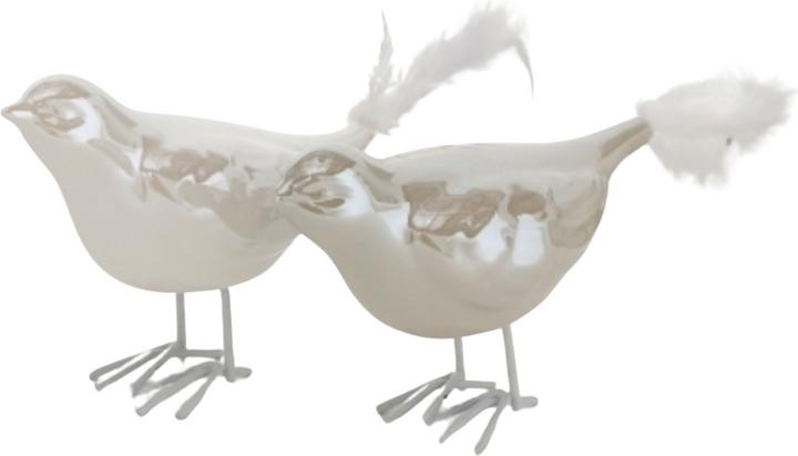 Produktbild Boltze Home Boltze Roma Vogel sortiert silber 8 cm (1 Stück)
