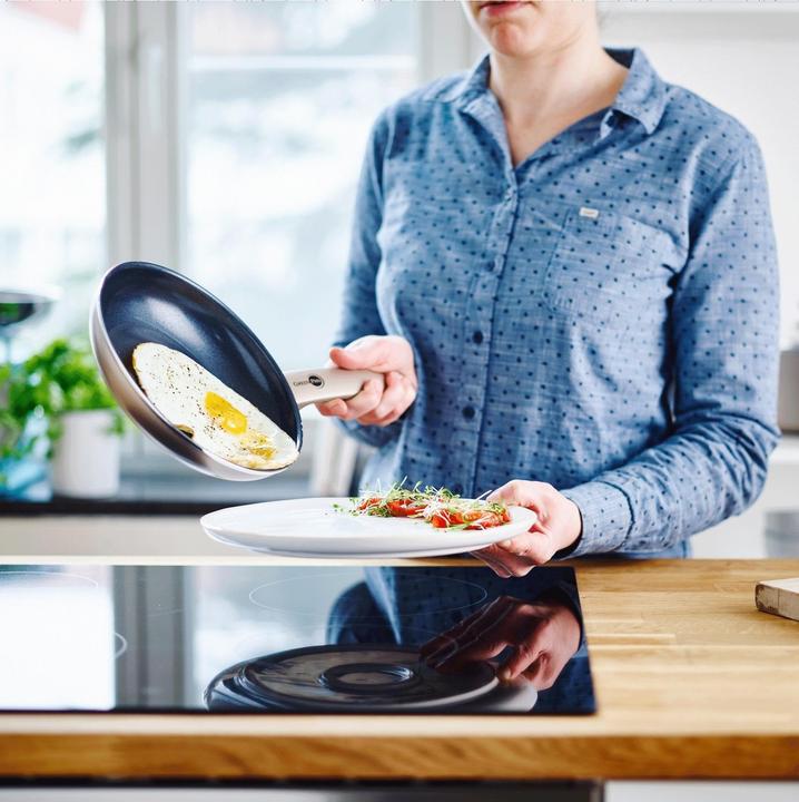 Image du produit Greenpan Cambridge Inductie Hapjespan met Deksel - 28 cm - PFAS-vrij - Brons (28 cm, Poêle à frire, Aluminium)