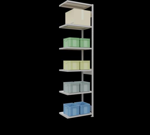 Actual product image Schulte Lagertechnik MULTIplus250 boltless add-on bay system with length bolts
