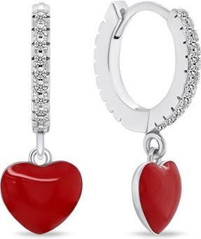 Brilio Silver - Romantic silver earrings Heart EA761WR
