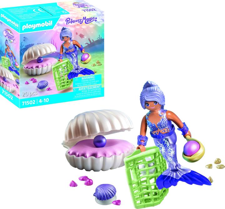 Actual product image Playmobil 71502 Mermaid with pearl shell (71502, Playmobil Princess Magic)