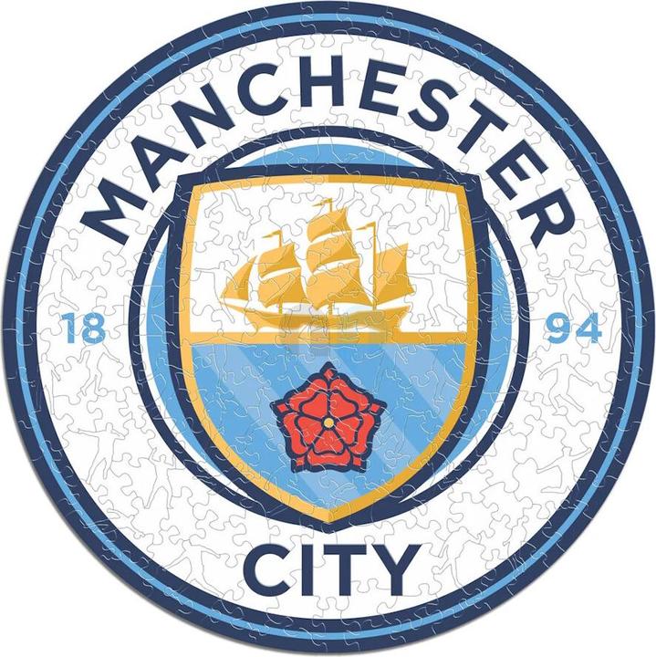Actual product image Iconic Man City FC - Logo - Wooden Puzzle Size M (270 pieces) (270 pieces)