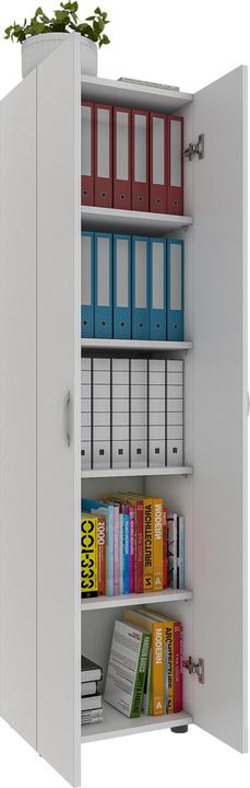 Actual product image VCM Office Cabinet Books Folders Filing Cabinet Office Furniture Cabinet Ulas 5-Fold Hinged Doors (49 x 34 x 178 cm)