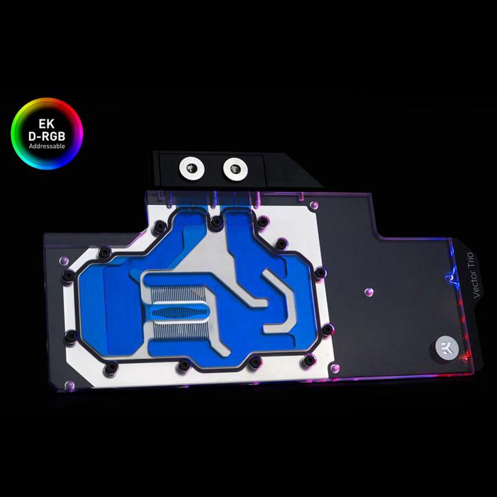 Actual product image EKWB EK-Quantum Vector Trio RTX 2080 Ti D-RGB - nickel + acrylic