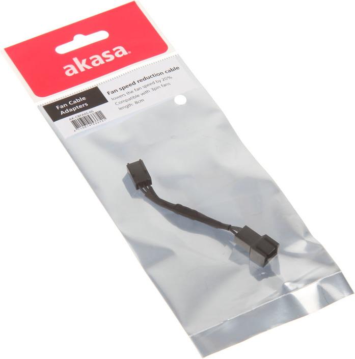 Actual product image Akasa 3-pin voltage adapter for fan