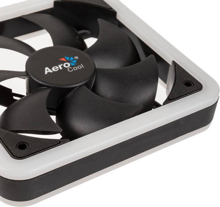 Actual product image AeroCool Edge 14 Pro fan, RGB, 3-pack incl. controller (140 mm, 3 x)