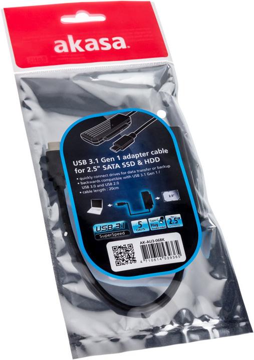 Actual product image Akasa USB 3.0 Type C to SATA Adapter