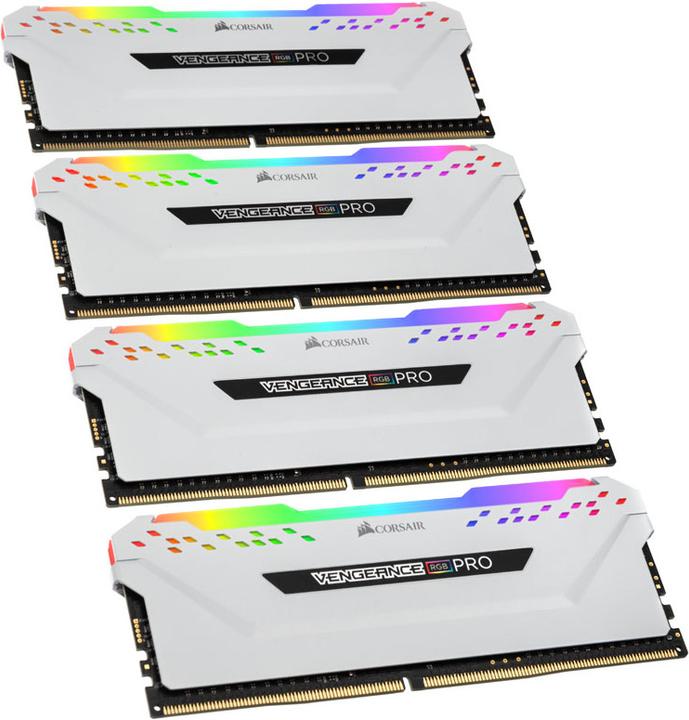 Image du produit Corsair Vengeance RGB Pro Series blanc, DDR4-3600, CL18 - 64 GB Quad-Kit (4 x 16GB, 3600 MHz, RAM DDR4, DIMM)