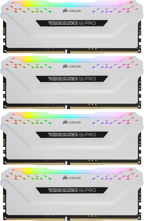 Corsair Vengeance RGB Pro Series blanc, DDR4-3600, CL18 - 64 GB Quad-Kit (4 x 16GB, 3600 MHz, RAM DDR4, DIMM)