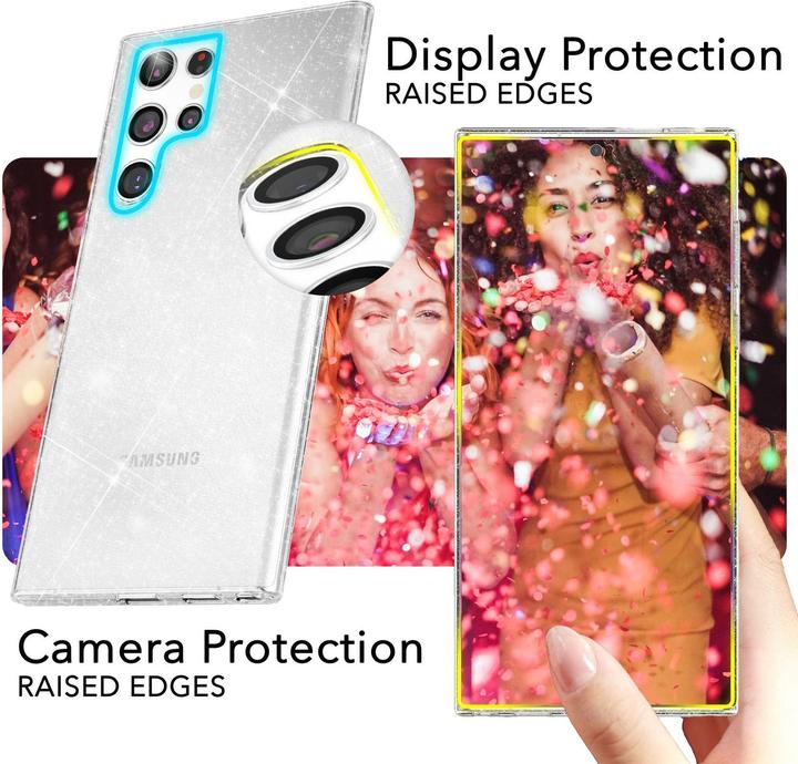 Produktbild Nalia Klare Glitzer Silikon Hülle (Samsung Galaxy S24 Ultra)
