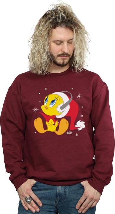 Actual product image Looney Tunes Mens Christmas Tweety Sweatshirt (XL)
