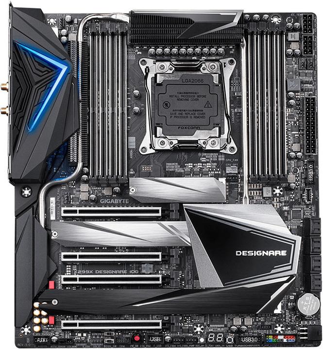 Actual product image Gigabyte X299X Designare 10G (Rev 1.0), Intel X299 motherboard - socket 2066 (LGA 2066, Intel X299 Express, E-ATX)