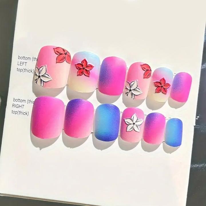Image du produit Cbx Ongles artificiels 96 pièces avec gaufrage 3D (Ongles artificiels)