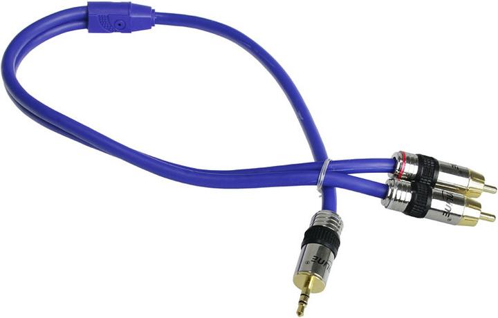 Actual product image InLine Cinch/jack cable, 2x Cinch to 3,5mm jack (0.50 m, 3.5mm jack (AUX), Cinch)