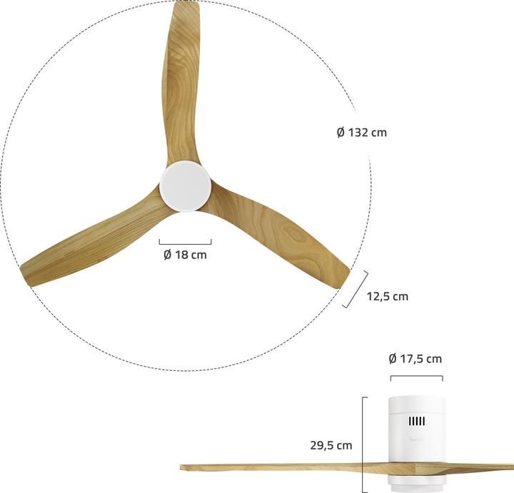 Immagine prodotto Hombli Deckenventilator mit Licht (43 dB)