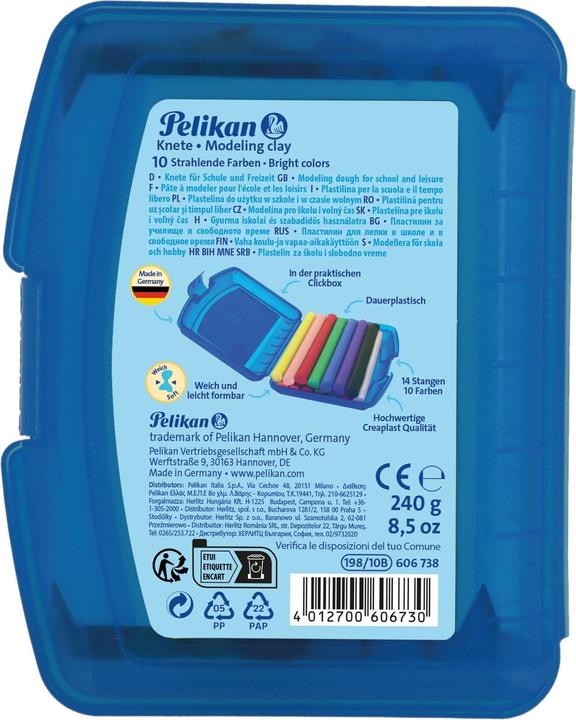 Actual product image Pelikan Children's modelling clay 10pcs Creaplast blue