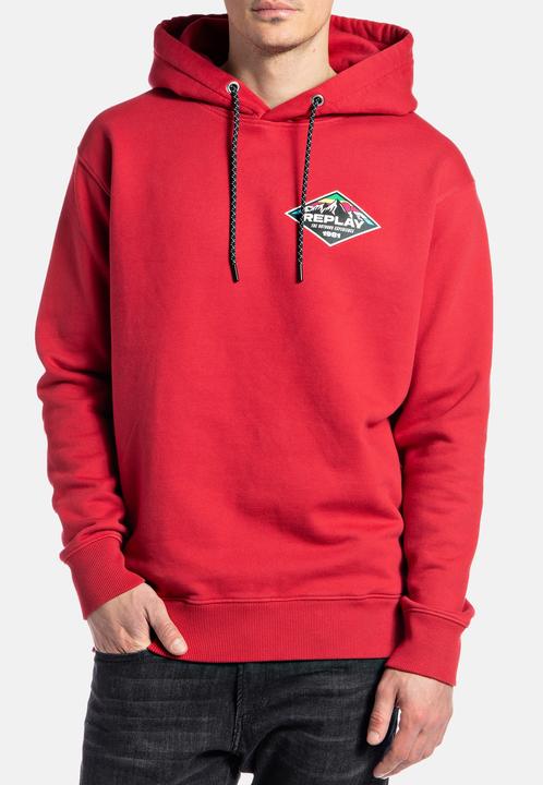 Replay Kapuzensweatshirt Hoodie mit Logoprint und Kapuze