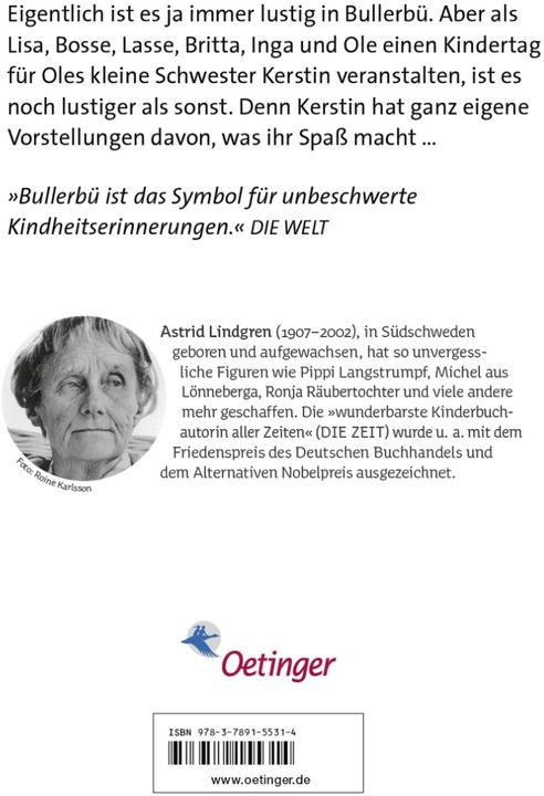 Produktbild Kindertag in Bullerbü (Deutsch, Ilon Wikland, Silke von Hacht, Astrid Lindgren, 1967)