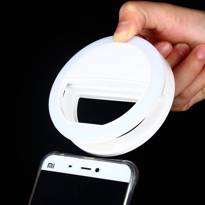 Produktbild PhoneLook Universal Selfie LED Ring Beauty Star-Light 3 Stufen Helligkeit / Akku