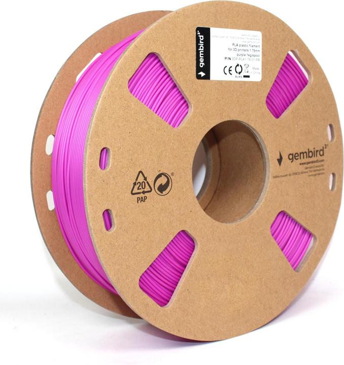 Produktbild Gembird Filamentcassette PLA schmale Spule (PLA, 1.75 mm, 1000 g, Violett)