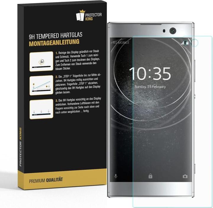 Produktbild Protectorking 1x echtes Tempered 9H Panzerhartglas 3D KLAR (1 Stück, Sony Xperia XA2)