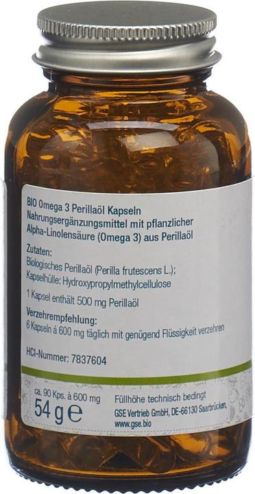 Image du produit GSE Oméga 3 huile de périlla bio caps (90 pièce(s), Capsules, 192 g)