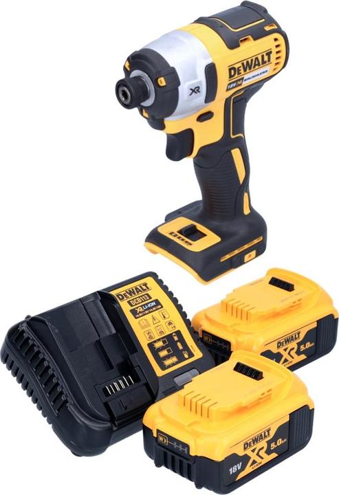 Produktbild DeWalt DCF 887 P2 Akku Schlagschrauber 18 V 205 Nm 1/4" Brushless + 2x Akku 5,0 Ah + Ladegerät (Akkubetrieb)