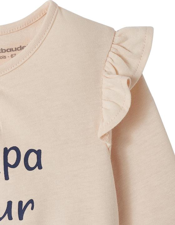 Actual product image Vertbaudet Baby T-shirt with organic cotton lettering (62)