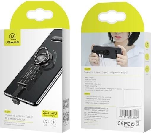 Actual product image Usams AU11 station (USB Type C, 3.5mm jack)