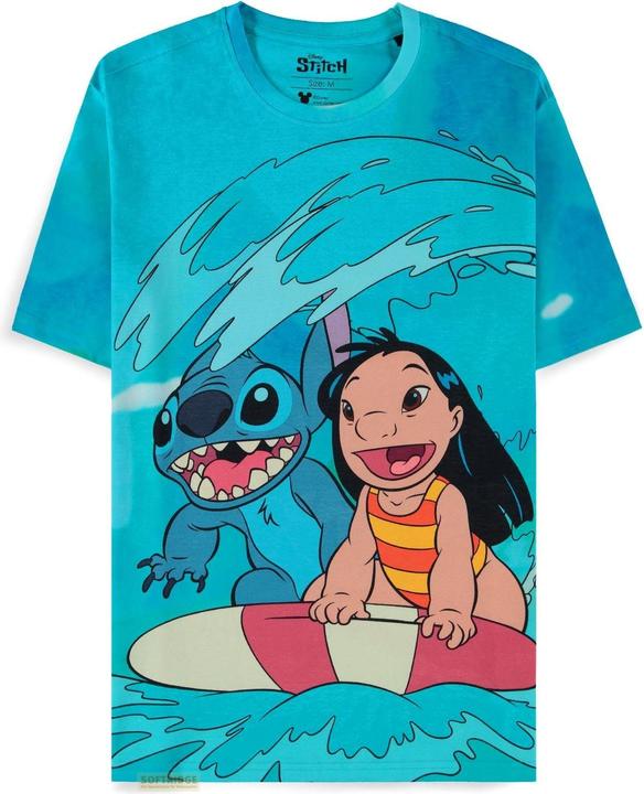 Difuzed Lilo & Stitch - Digital Printed Surf Short Sleeved T-shirt - S (S)
