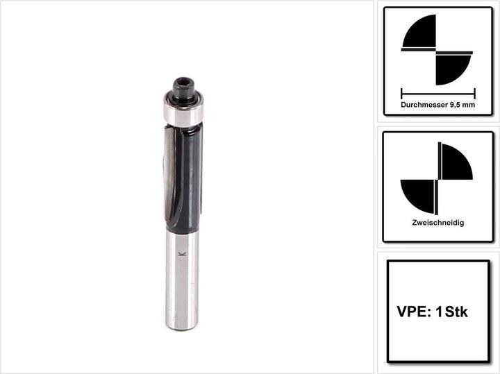 Produktbild Bosch Professional Zubehör Laminat-Bündigfräser, 8 mm, D1 9,5 mm, L 25,4 mm, G 68 mm