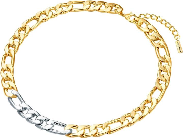 Actual product image Yokoamii Ladies brass silver/yellow gold 43.0 cm base chain + 5.0 cm extension - 30124 (Brass, 43 - 48 cm)