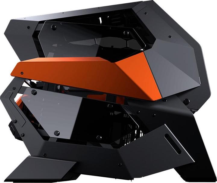 Actual product image Cougar Conquer 2 - Full Tower - PC - Metal - Tempered Glass - Black - Orange - Tran (ATX, mATX, Mini-ITX, SSI CEB)