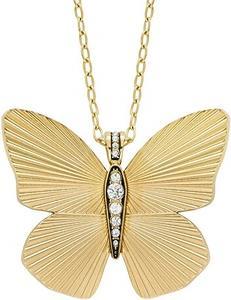 Fossil - Long gold-plated butterfly necklace JF04809710
