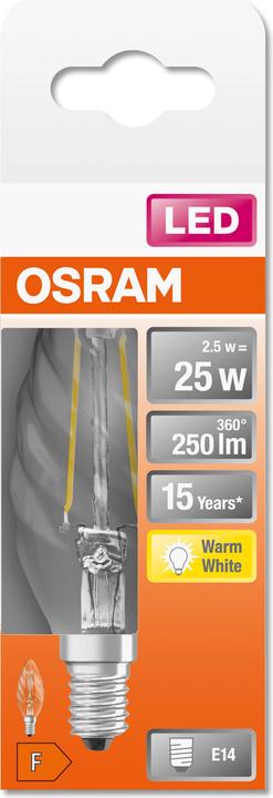 Actual product image Osram Star Classic B (E14, 25 W, 250 lm, 1 x, F)