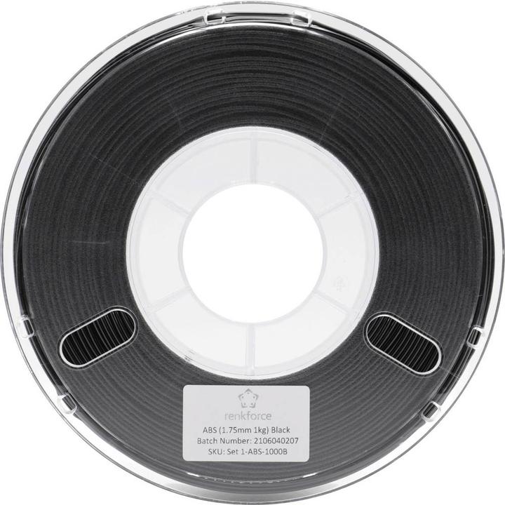 Produktbild Renkforce Filament Test-Sets ABS (ABS, 1.75 mm, 1000 g, Schwarz)